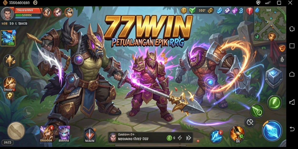 Tampilan gameplay RPG dari 77WIN yang seru dan interaktif.