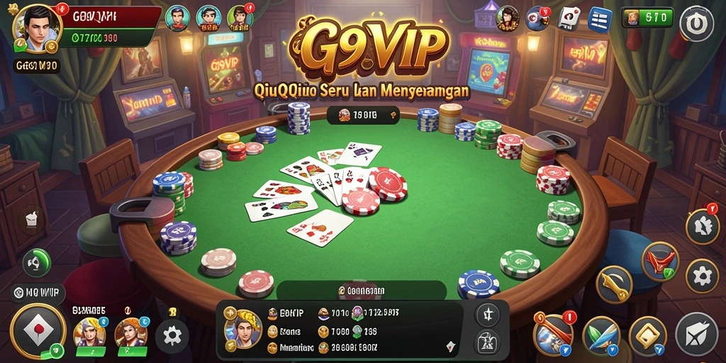 Screenshot G9VIP menampilkan permainan QiuQiu yang seru.