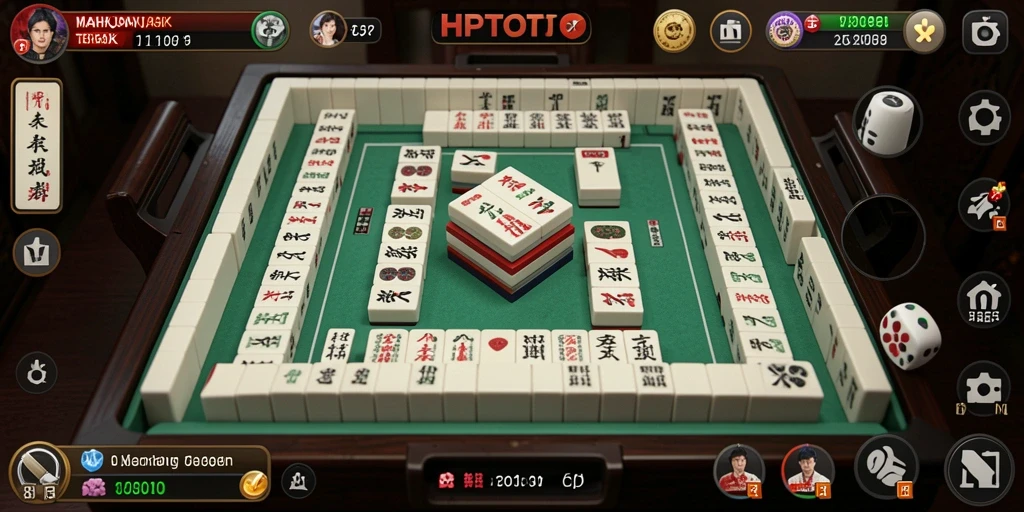 Tangkapan layar HPTOTO menampilkan gameplay Mahjong yang seru dan menantang.