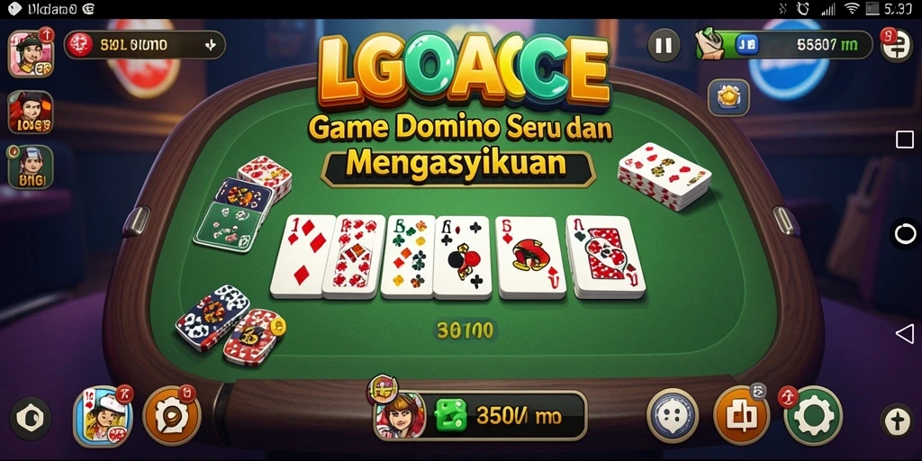 Tampilan gameplay seru LGOACE dalam permainan Domino.