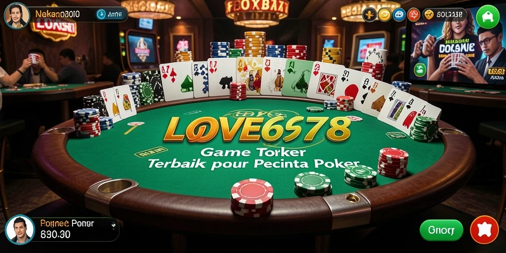 Tampilan gameplay Poker yang menarik di LOVE678.