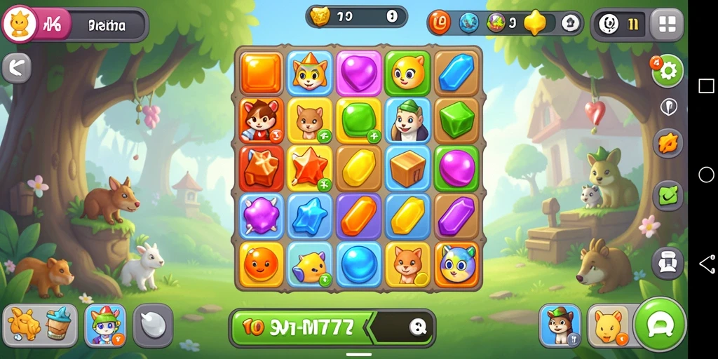 Tampilkan gameplay seru MT777 dalam aksi Match-3.