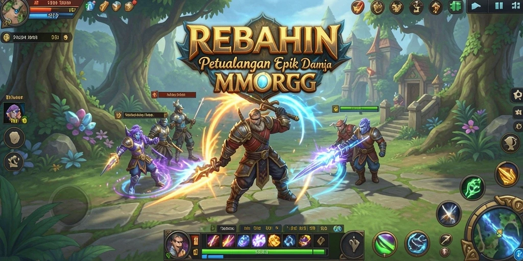 Tampilan gameplay menakjubkan dari REBAHIN yang penuh aksi.