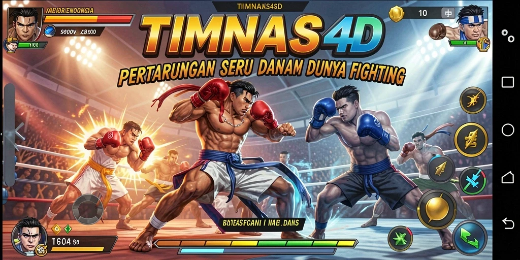Screenshot gameplay TIMNAS4D dengan pertarungan yang intens.